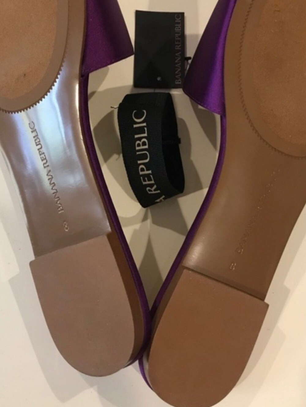 Banana Republic Purple Satin Slide Sandals - Picture 3 of 3